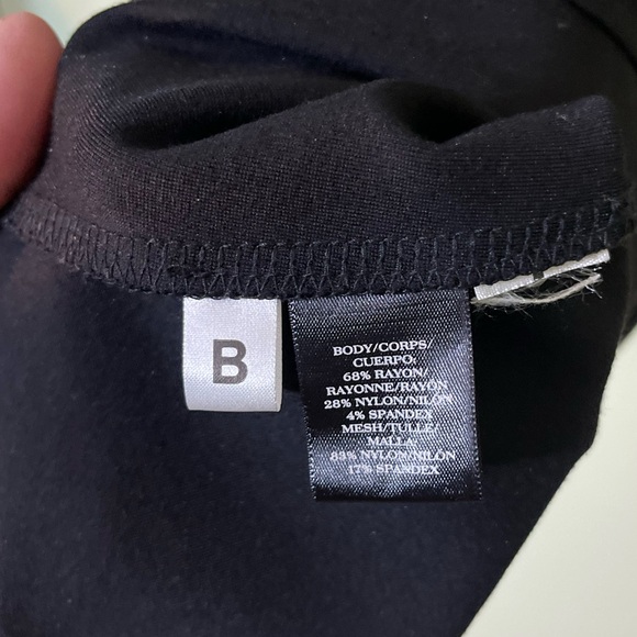 Ann Taylor little black body corp dress W/flared skirt & mesh shoulders. Size 6 - Picture 8 of 8